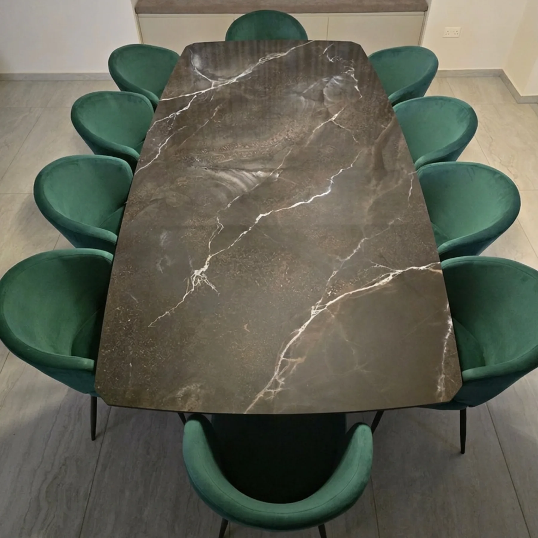 Dining table — twin base
