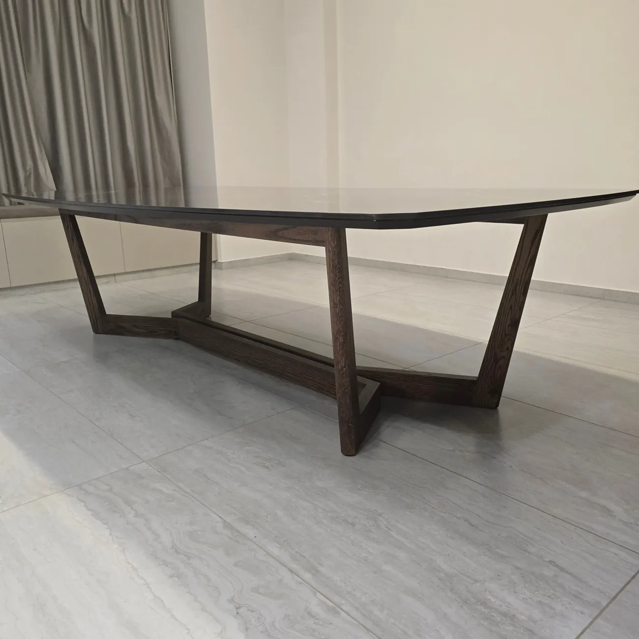 Dining table — twin base