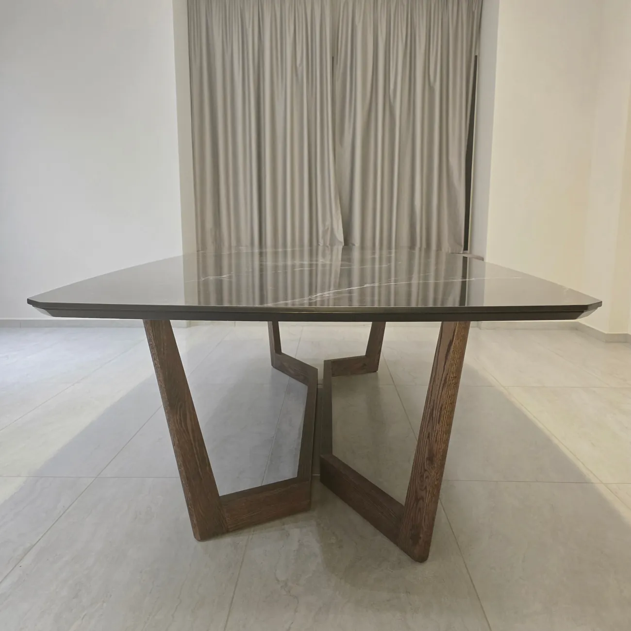 Dining table — twin base