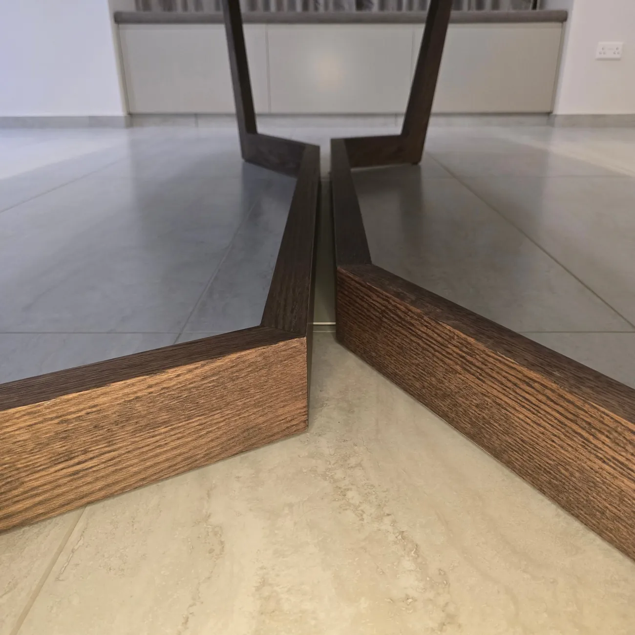 Dining table — twin base